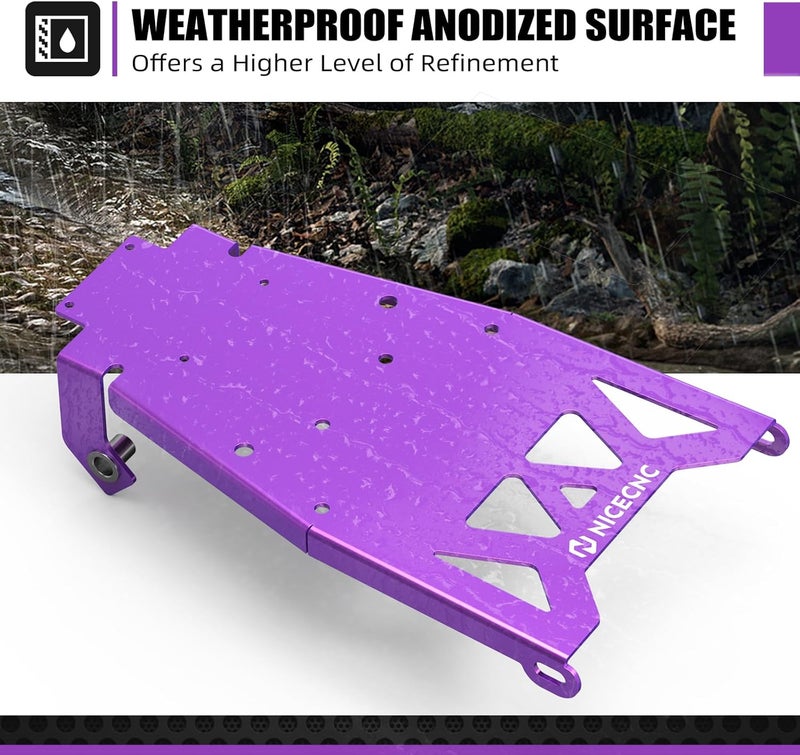 NICECNC Purple Battery Front Fender Plate Battery Guard Cover Protector Compatible with Surron light bee X/S/ L1E Compatible with Segway X160 X260 See Fitmnet - Image 5